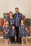 Family Green & Blue Plaid Dresses & Tops