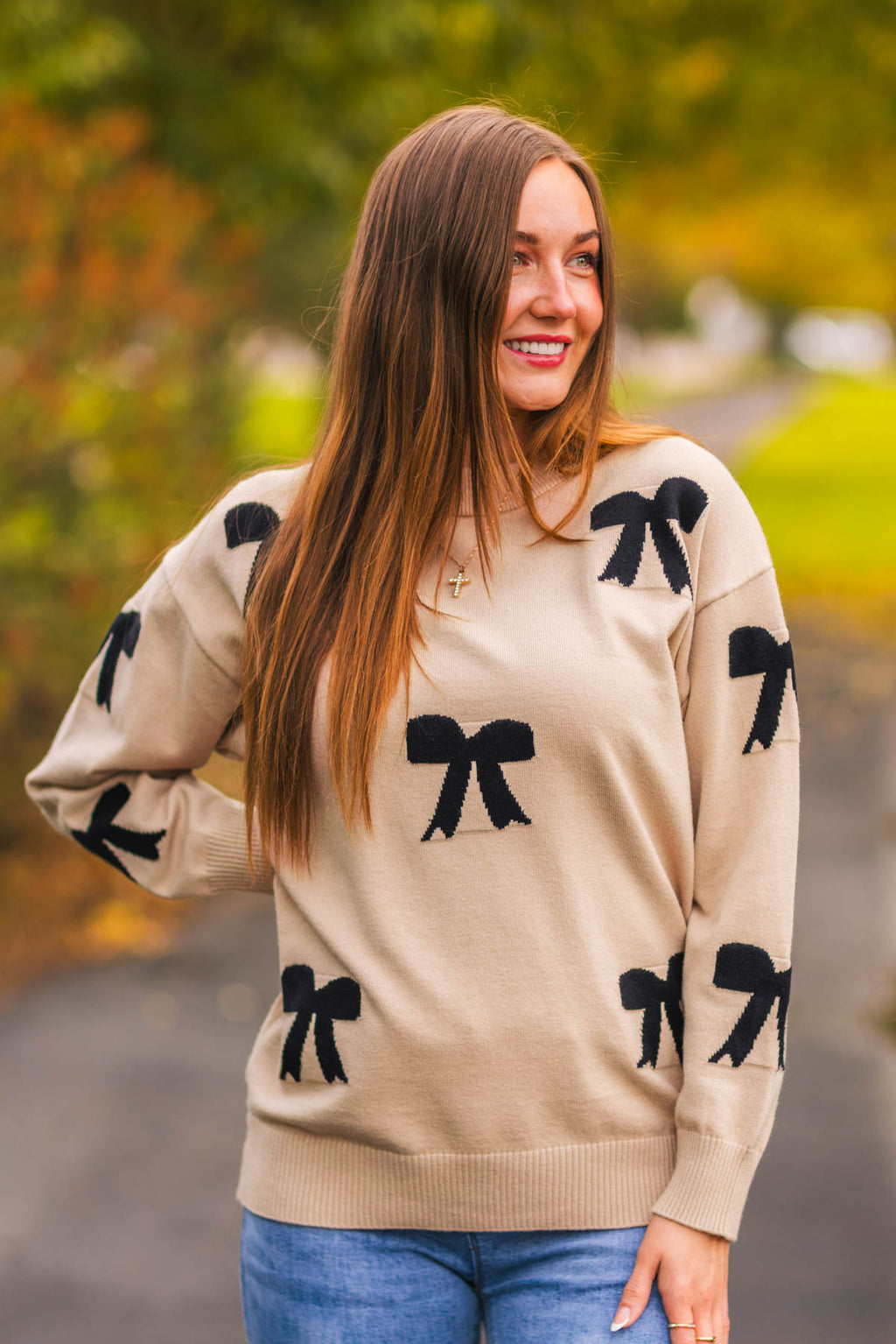Mom & Me - Tan Bow Sweater & Pant Set