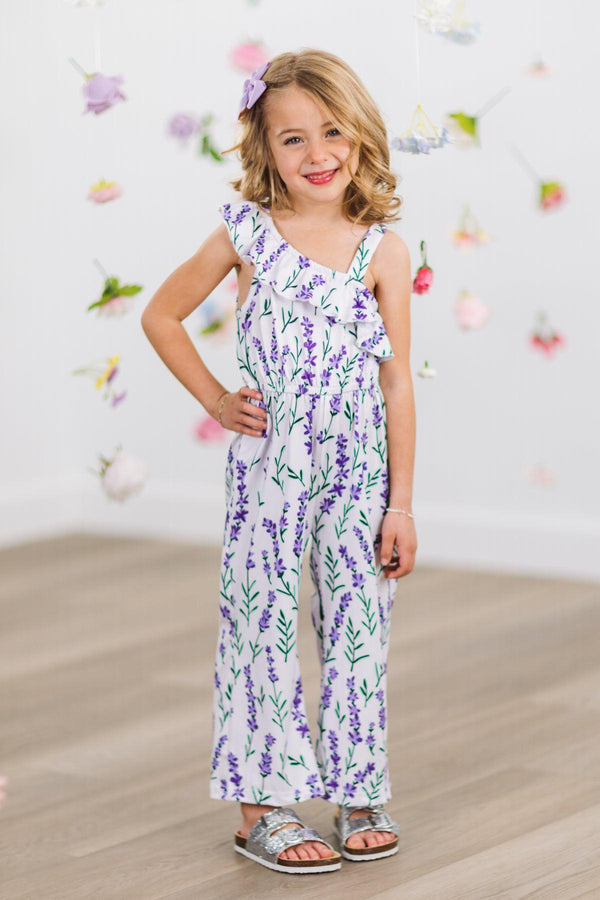 White Lavender Jumpsuit | Sparkle in Pink