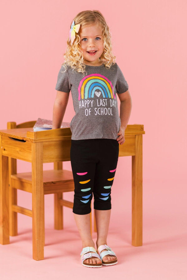 "Happy Last Day Of School" Capri Set | Sparkle in Pink
