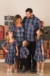 Family Green & Blue Plaid Dresses & Tops