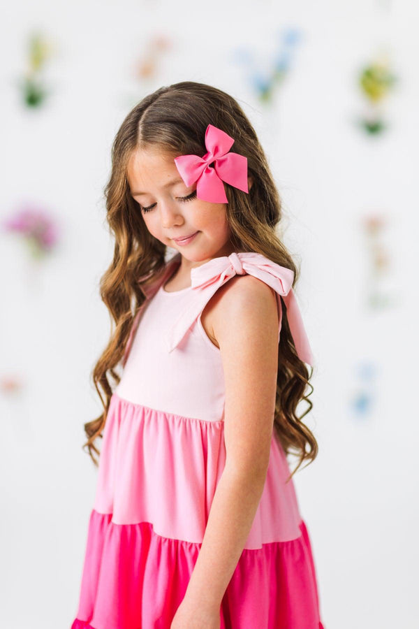 Mom & Me - Pink Tiered Tank Dress | Sparkle in Pink