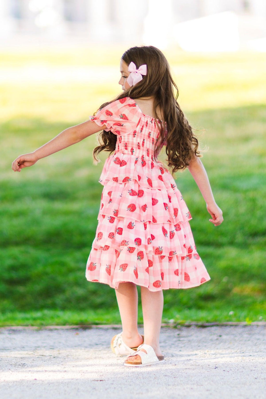 Mom & Me - Pink Gingham Strawberry Dress | Sparkle in Pink