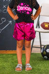 "Dance" Pink Metallic Short Set | Sparkle in Pink