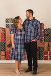 Family Green & Blue Plaid Dresses & Tops