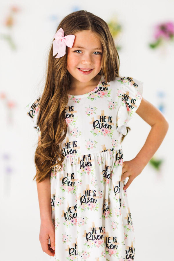 "He Is Risen" Floral Dress | Sparkle in Pink