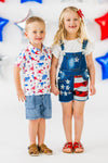 American Dinosaur Button Down Shirt | Sparkle in Pink