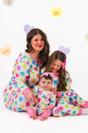 Mom & Me - White Candy Heart Pajamas