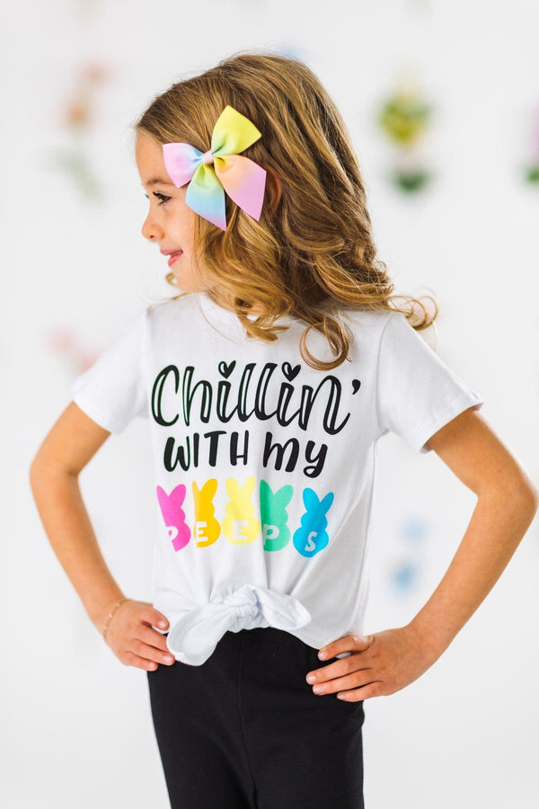 "Chillin' With My Peeps" Legging Set | Sparkle in Pink