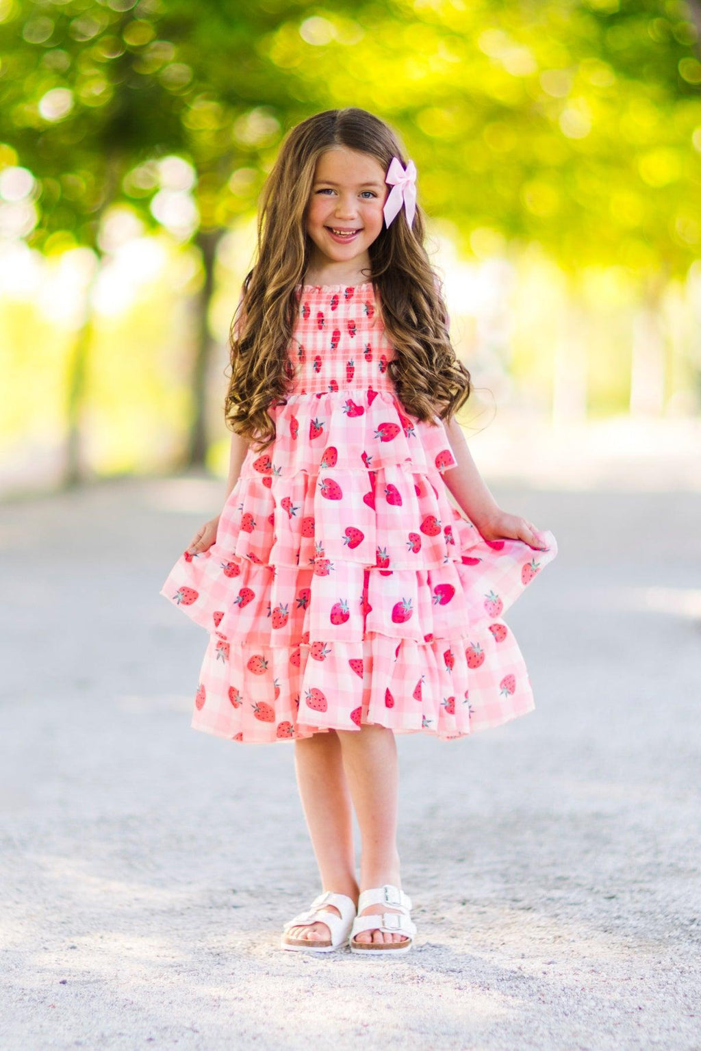 Mom & Me - Pink Gingham Strawberry Dress | Sparkle in Pink