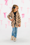 Mom & Me - Leopard Print Lace-Up Cardigan