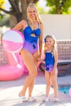 Blue & Purple Ombre Family Swimsuits