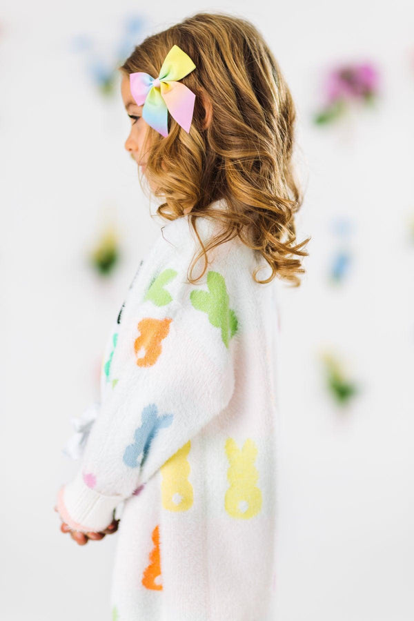 Mom & Me - Cozy Pastel Bunny Cardigan | Sparkle in Pink