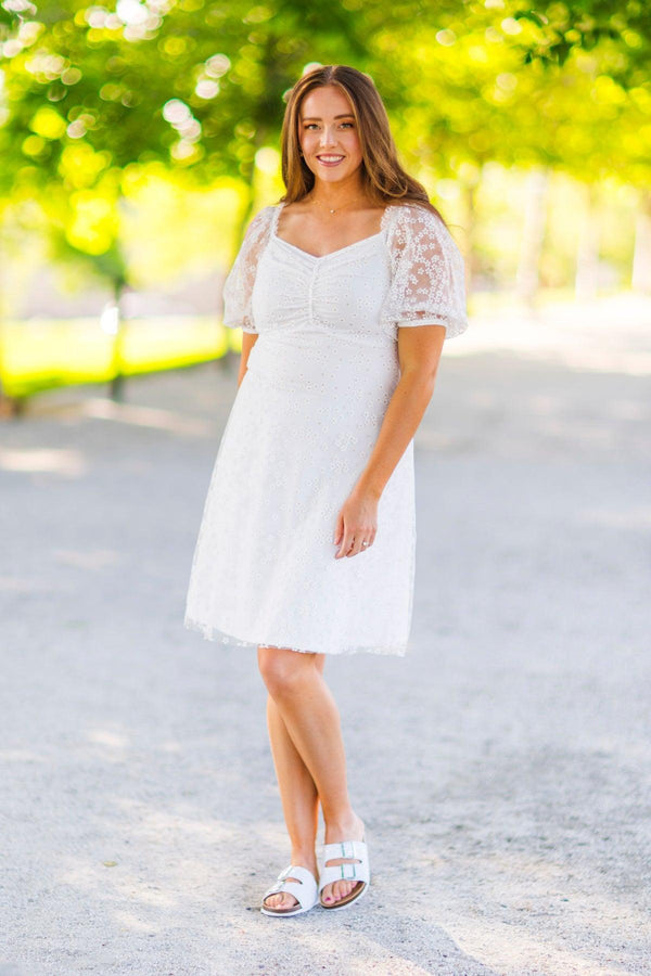 Mom & Me - White Glitter Daisy Tulle Dress | Sparkle in Pink