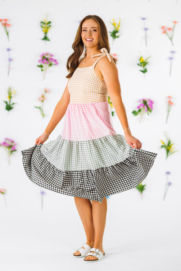 Mom & Me - Pastel Gingham Dress | Sparkle in Pink