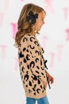 Mom & Me - Leopard Print Lace-Up Cardigan