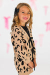 Mom & Me - Leopard Print Lace-Up Cardigan