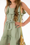 Hi-Low Ruffle Dress - Sparkle in Pink