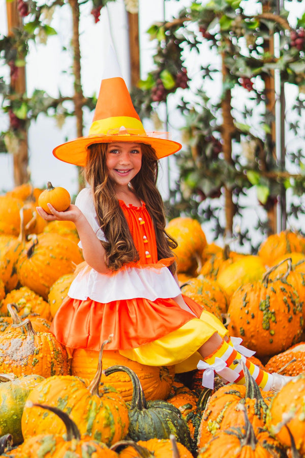 Candy Corn Witch Costume - 2 Piece Set | Sparkle in Pink