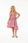 Hi-Low Ruffle Dress - Sparkle in Pink