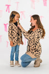 Mom & Me - Leopard Print Lace-Up Cardigan