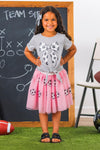 Pink Sequin Soccer Tutu Skirt Set | Sparkle in Pink
