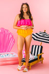 Mom & Me - Sunkissed Sorbet Ruffle Bikini | Sparkle in Pink