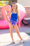 Blue & Purple Ombre Family Swimsuits