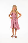 Hi-Low Ruffle Dress - Sparkle in Pink