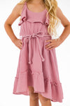 Hi-Low Ruffle Dress - Sparkle in Pink