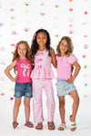 Pink Bow Striped Pant Set | Sparkle in Pink