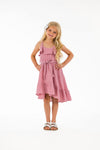 Hi-Low Ruffle Dress - Sparkle in Pink