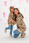 Mom & Me - Leopard Print Lace-Up Cardigan