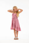 Hi-Low Ruffle Dress - Sparkle in Pink