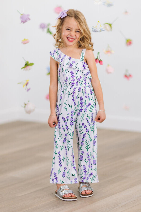 White Lavender Jumpsuit | Sparkle in Pink