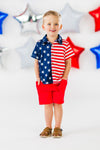 Patriotic American Flag Short Set | Sparkle in Pink