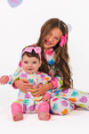 Mom & Me - White Candy Heart Pajamas