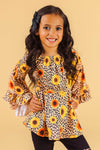 Sunflower Leopard Bell Sleeve Pant Set | Sparkle in Pink