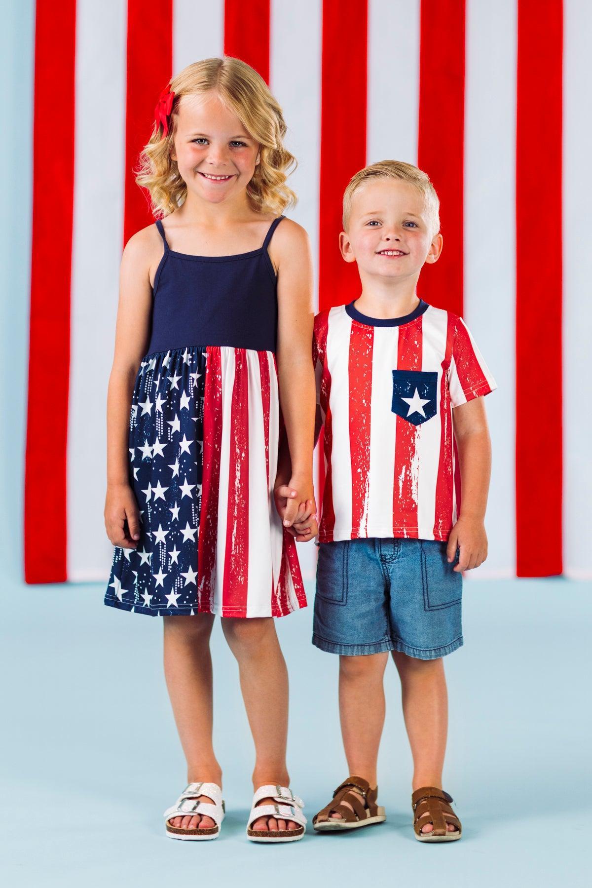 American Flag Matching Family Set | Sparkle in Pink