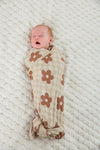 Bamboo Checkered Blossoms Double Sided Blanket | Sparkle in Pink