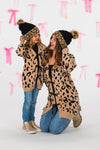 Mom & Me - Leopard Print Lace-Up Cardigan