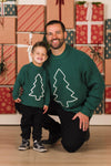 Red & Green Christmas Tree Family Knit Sweater
