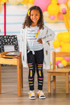 "Recess, Homework..." Legging Set | Sparkle in Pink