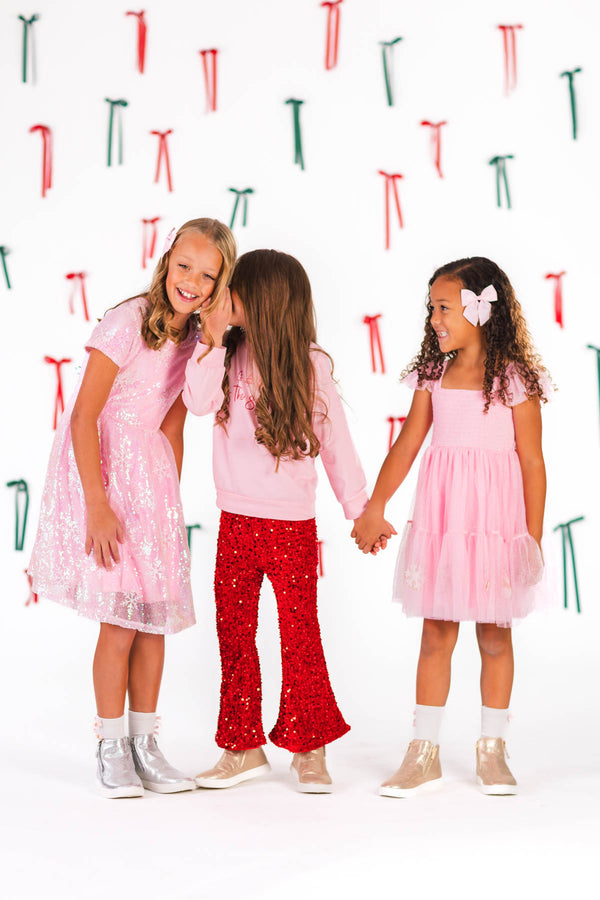 Pink Glitter Christmas Tulle Dress