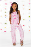 Pink Bow Striped Pant Set | Sparkle in Pink