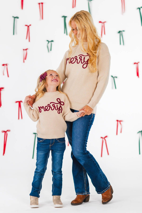 Mom & Me - "Merry" Knit Sweater