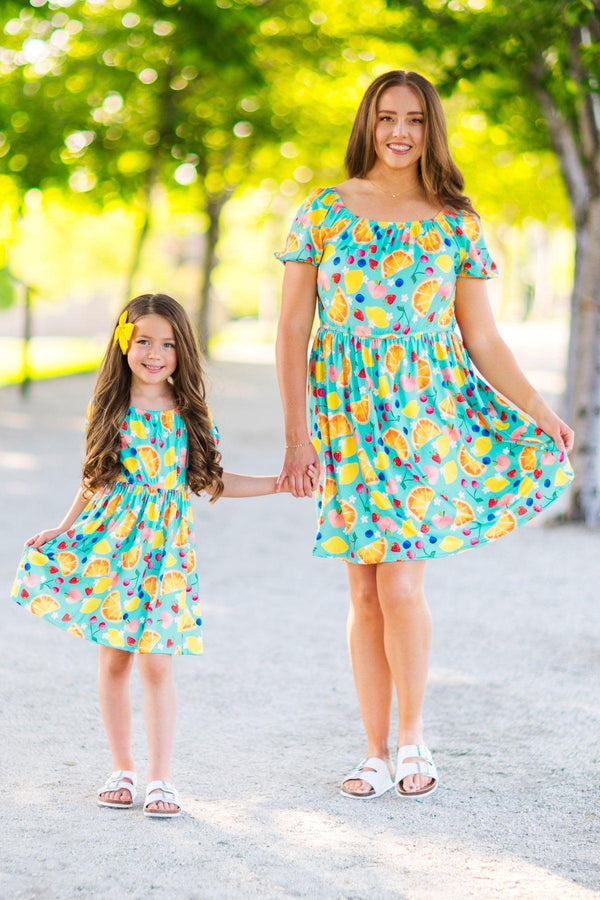 Mom & Me - Summer Fruit Dress | Sparkle in Pink