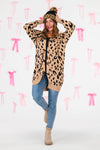 Mom & Me - Leopard Print Lace-Up Cardigan