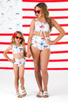Mom & Me - Red White & Blue Bow Bikini | Sparkle in Pink