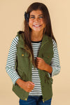 Long Sleeve Stripe Vest Set | Sparkle in Pink